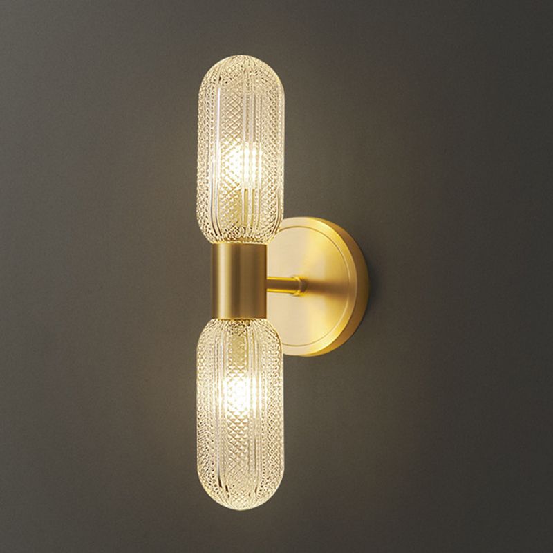 2-Light Unique Shape Wall Mounted Light Modern Sconce Light Fixture for Washroom