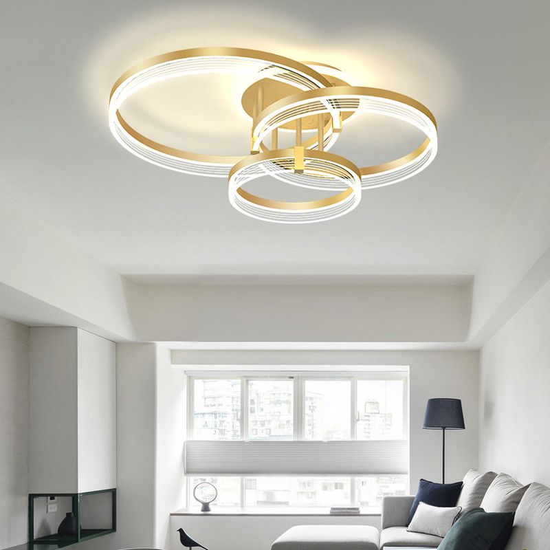 Ring Shape Flush Mount Ceiling Light Modern Fixture Flush Mount Lamp for Living Room