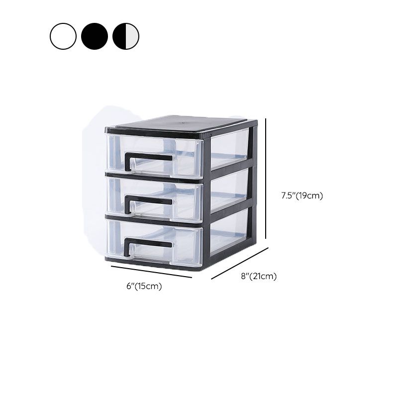 Vertical Filing Cabinet Plastic Transparent Drawers Modern File Cabinet