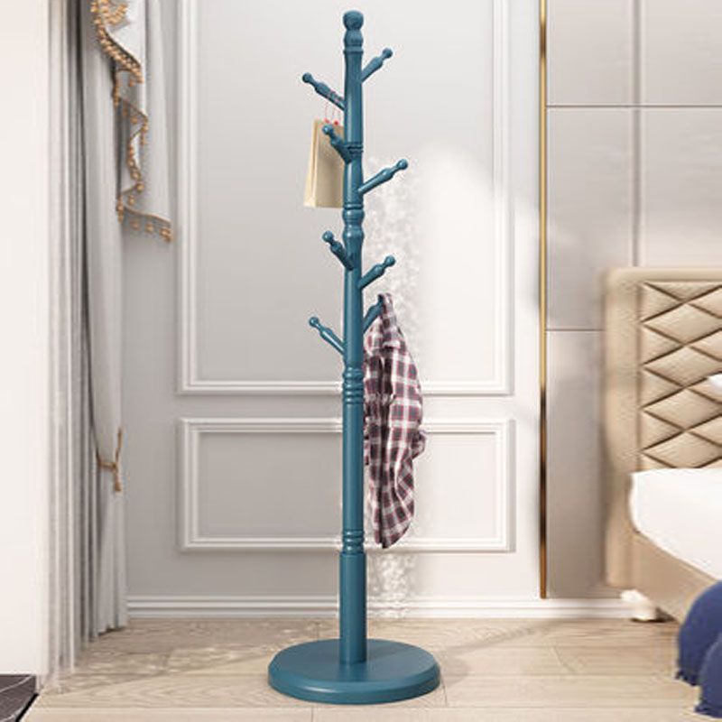 Contemporary Hall Tree with Hooks Hall Stand in Engineered Wood Coat Rack