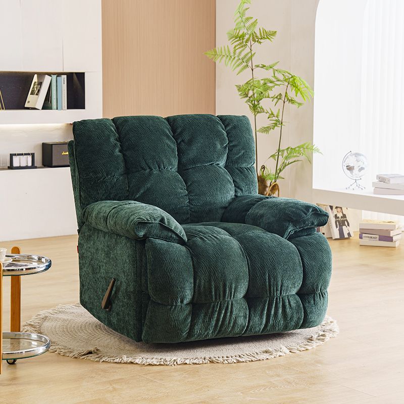 Modern Velvet Recliner Chair Solid Color Standard Recliner with Position Lock