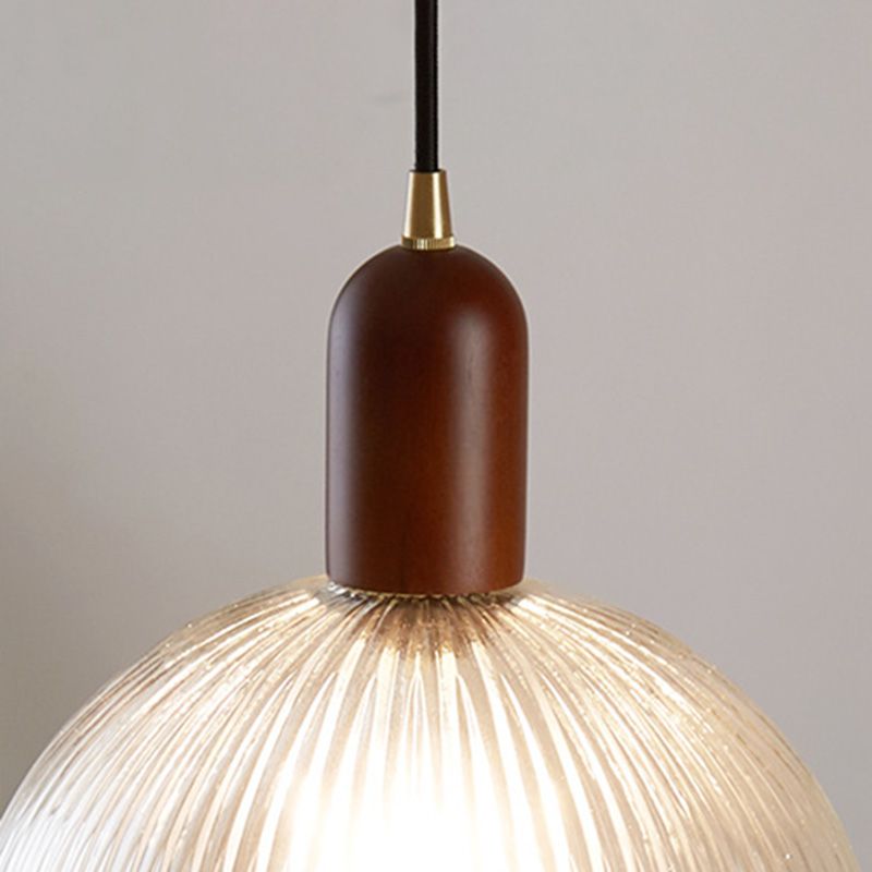 1 Light Pendant Lighting with Glass Shade Industrial Bowl Hanging Lamp for Bedroom