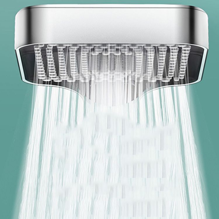 Contemporary Rectangular Hand Shower Adjustable Spray Pattern Showerhead