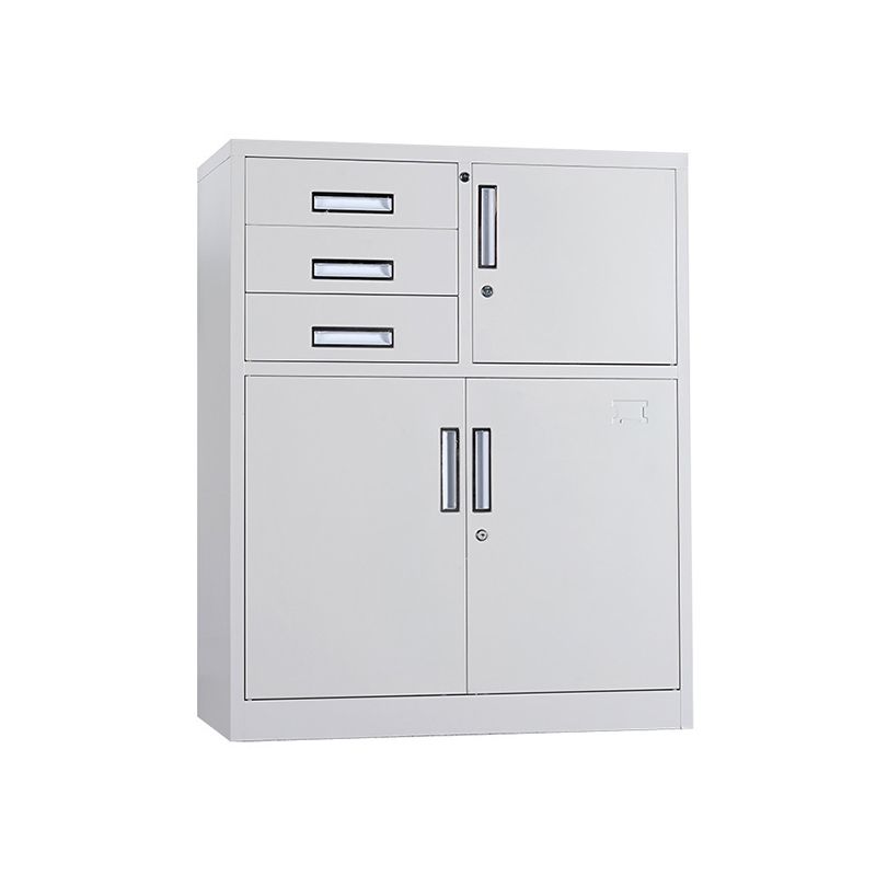 File Cabinet Metal Light Gray Vertical Locking Drawers File Cabinet for Office