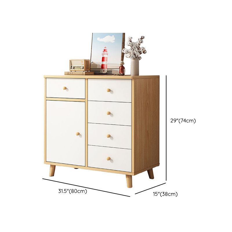 Scandinavian Kids Furniture Wood Kids Dresser Set with Drawers for Bathroom