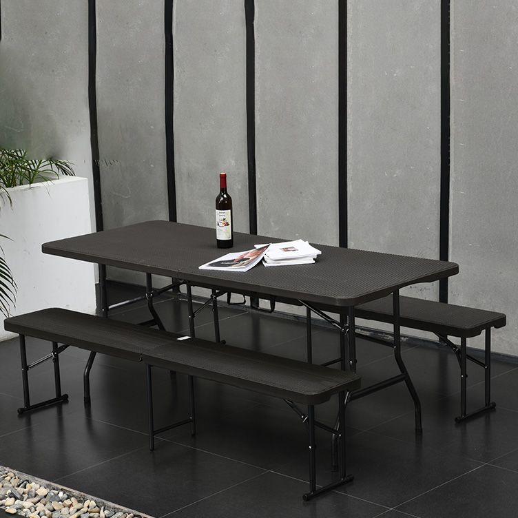 Industrial Plastic Foldable Dining Table Rectangle Water Resistant Table