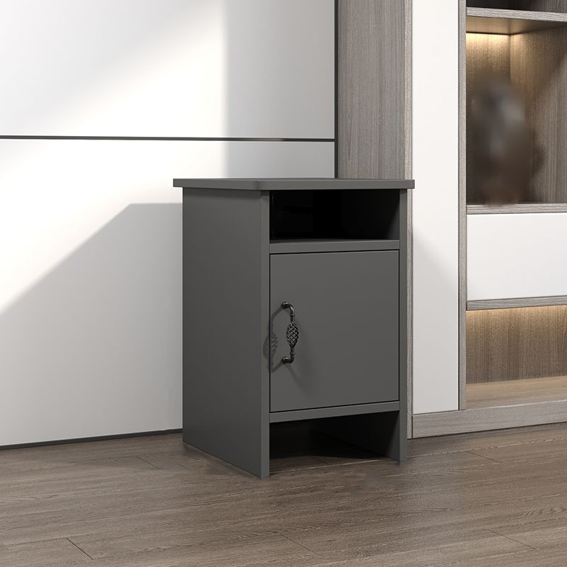 19" H Imitation Wood Nightstand Modern Night Table with 1-Door