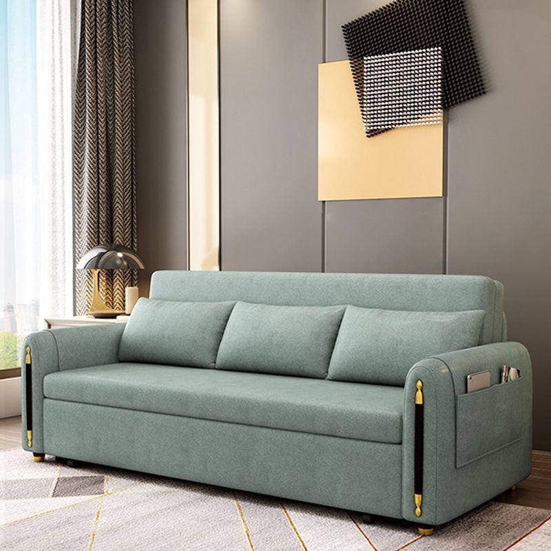 Contemporary Sofa Bed with Pillows and Storage for Apartment 35.43"