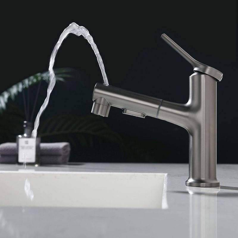 Modern Vessel Sink Faucet Copper Single Handle Low Arc Vessel Faucet for Bathroom