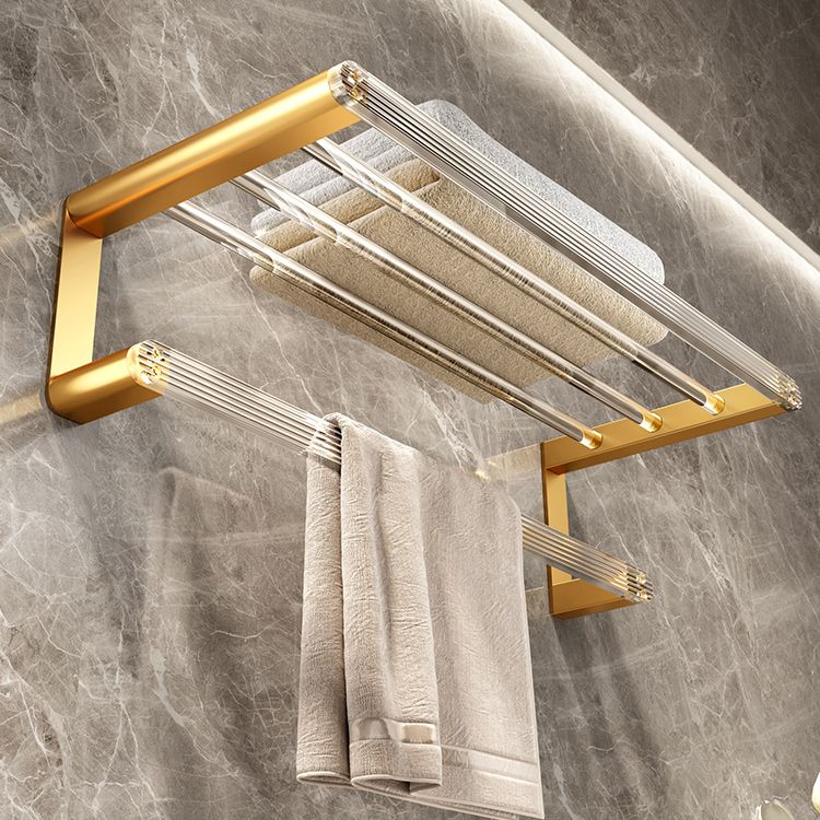 Modern Golden Bathroom Accessory As Individual Or As a Set with Bath Shelf