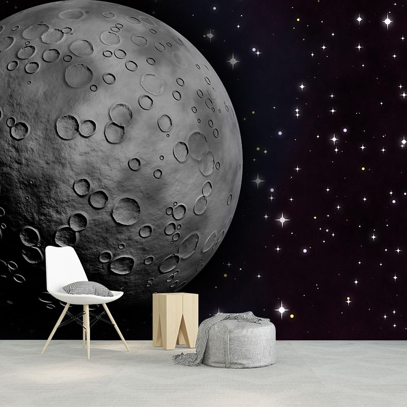 Mildew Resistant Universe Mural Wallpaper Novelty Style for Sitting Room