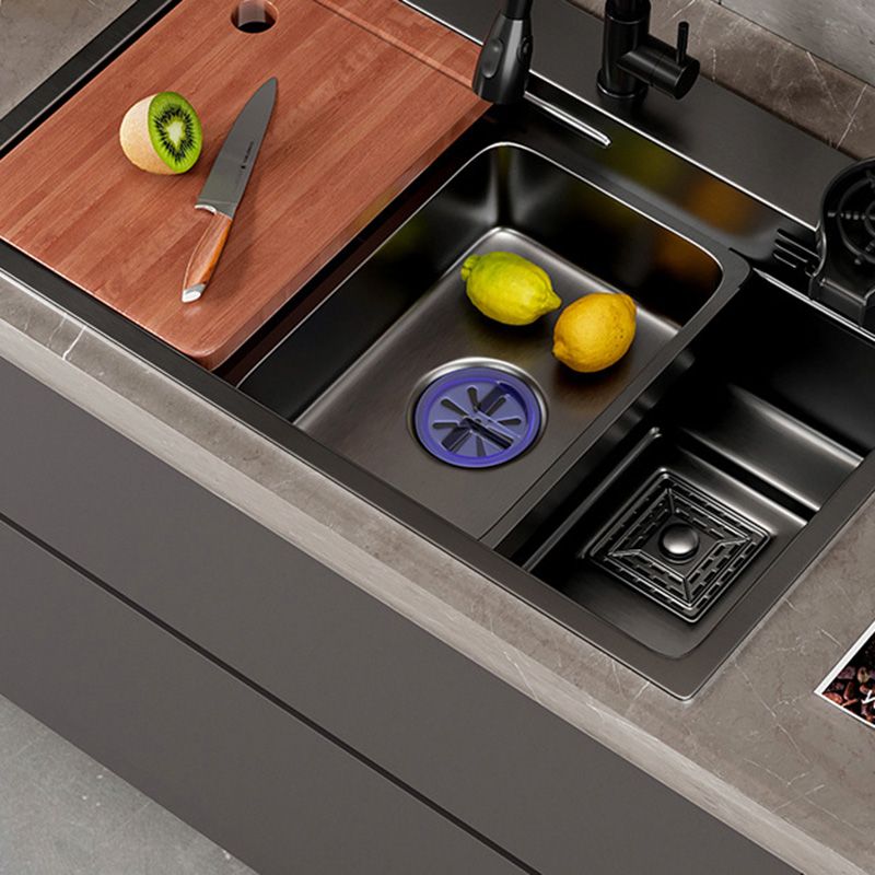 Modern Style Kitchen Sink Stainless Steel Kitchen Sink with Right Drain Placement