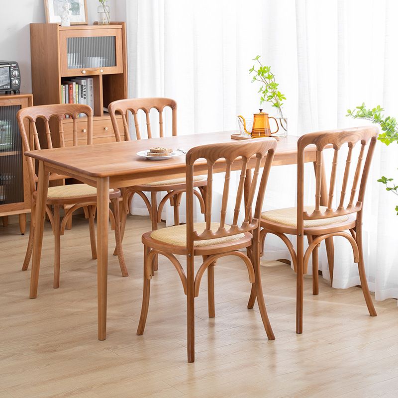 French Modern Design Slat Back Side Ash Woods Chair Home Dining Chairs