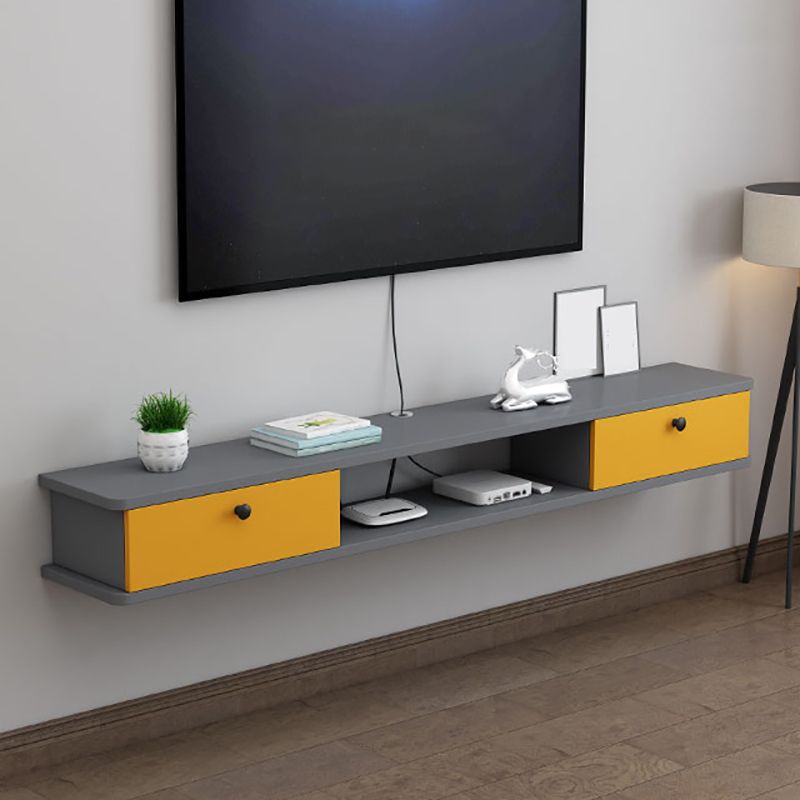 Engineered Wood TV Stand Modern Wall-mounted TV Cabinet with 2 Doors