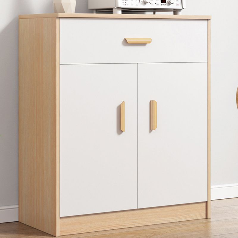 Contemporary Style Buffet Sideboard Wood Sideboard with Cabinets and Drawer