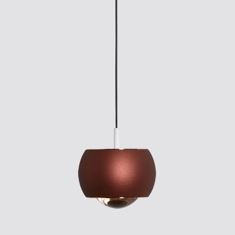 Postmodern Aluminum Pendant Light Globe 4" Wide Hanging Pendant for Bedroom