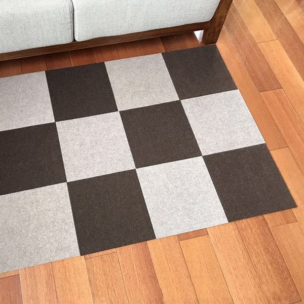 Carpet Tile Non-Skid Fade Resistant Solid Color Self-Stick Carpet Tiles Bedroom