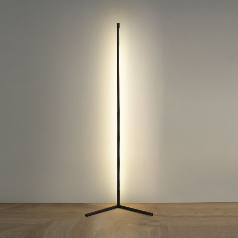 Metal Linear Shape Floor Light Modern 1 Light Floor Mounted Light