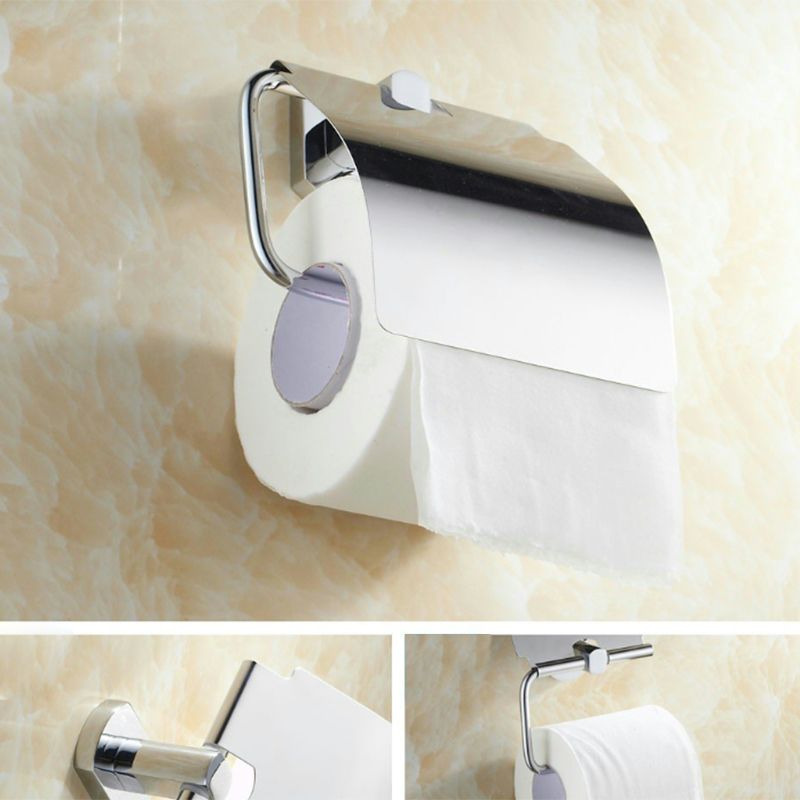 Modern Bathroom Accessory Kit Paper Holder Towel Bar Stainless Steel Bathroom Set