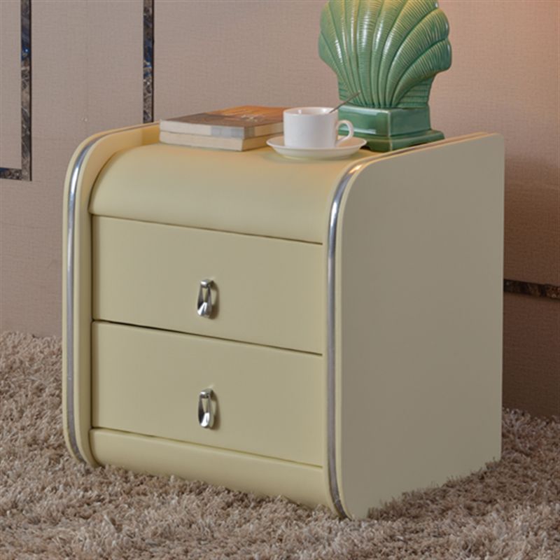 Manufactured Wood Kids Bedside Table Modern Nightstand with 2 Drawers