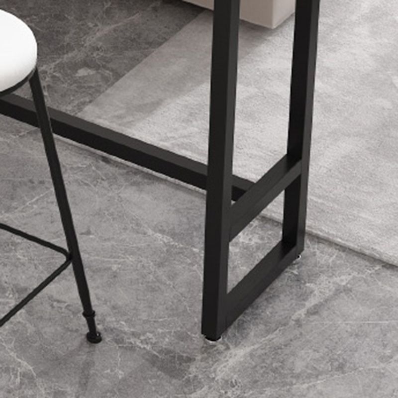 Contemporary Bar Table 42-inch Height Stone Top Bistro Table with Pedal