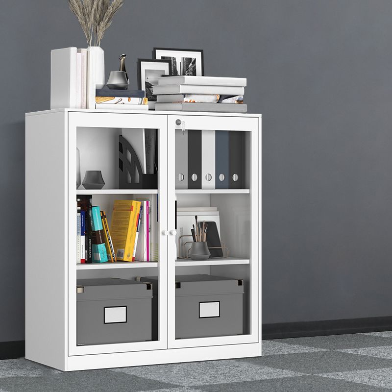 Modern Style Vertical Filing Cabinet Glass Filing Cabinet with Locking Storage