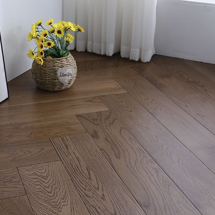 Modern Solid Wood Flooring Pure Color Interlocking Plank Flooring