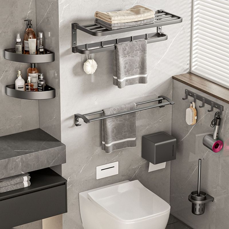 Modern Bathroom Accessory Kit Grey Towel Bar Bath Shelf Bathroom Hardware