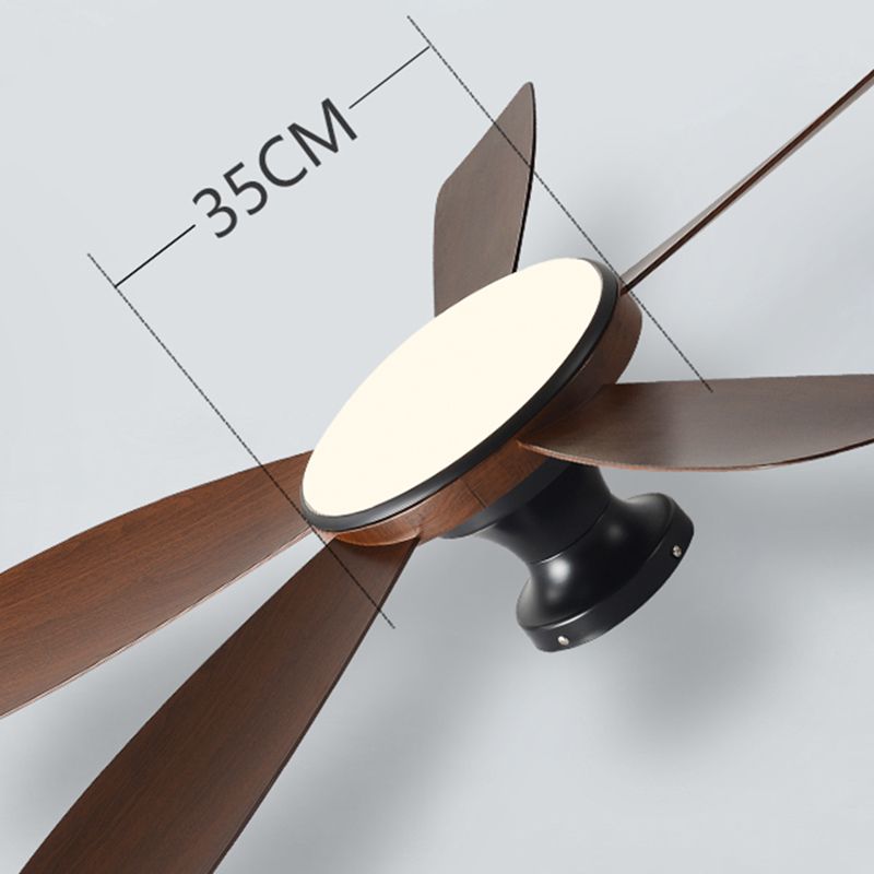 Modern LED Ceiling Fan 5 - Blades Metal and Acrylic Fan Lighting Fixture