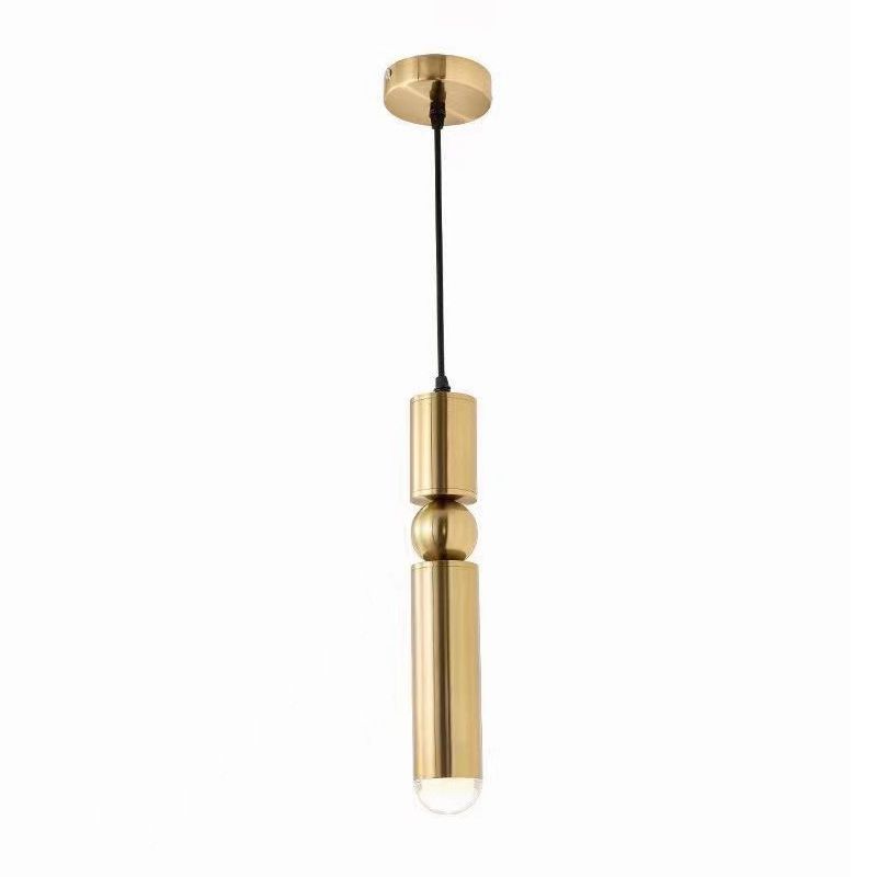 Postmodern Cylindrical Pendant Lamp Metal Dining Room LED Ceiling Spotlight