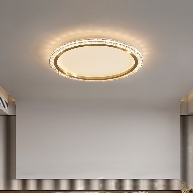 Aluminum LED Ceiling Flush Contemporary Flush Mount in Gold finish