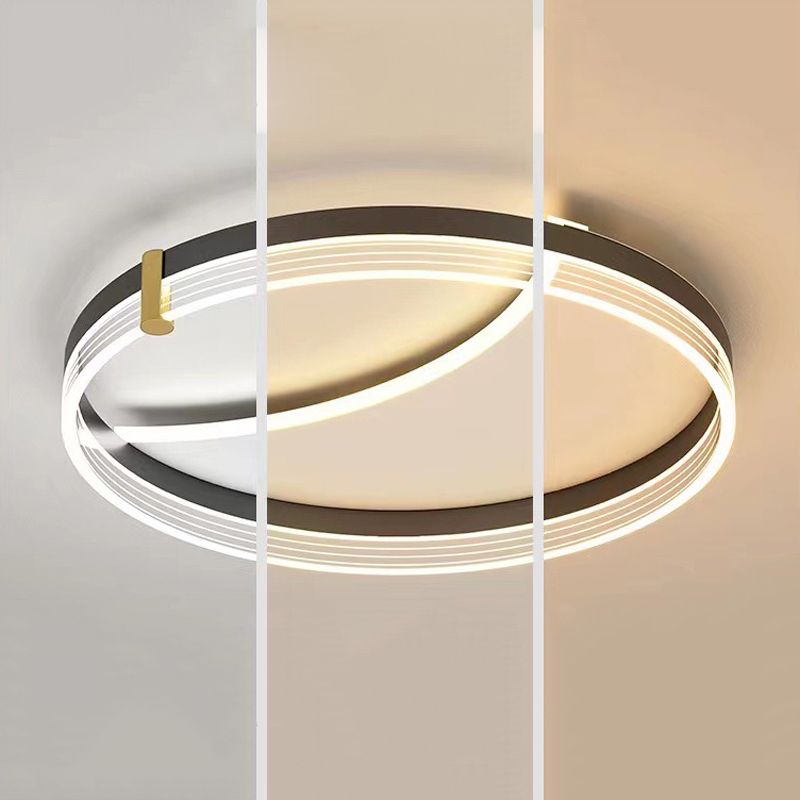 LED Modern Ceiling Light Black Flush Mount Lighting for Hallway