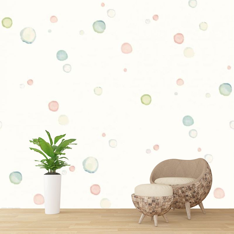 Beige Bubbles Wall Covering Murals Waterproof Wall Decoration for Bedroom, Size Optional