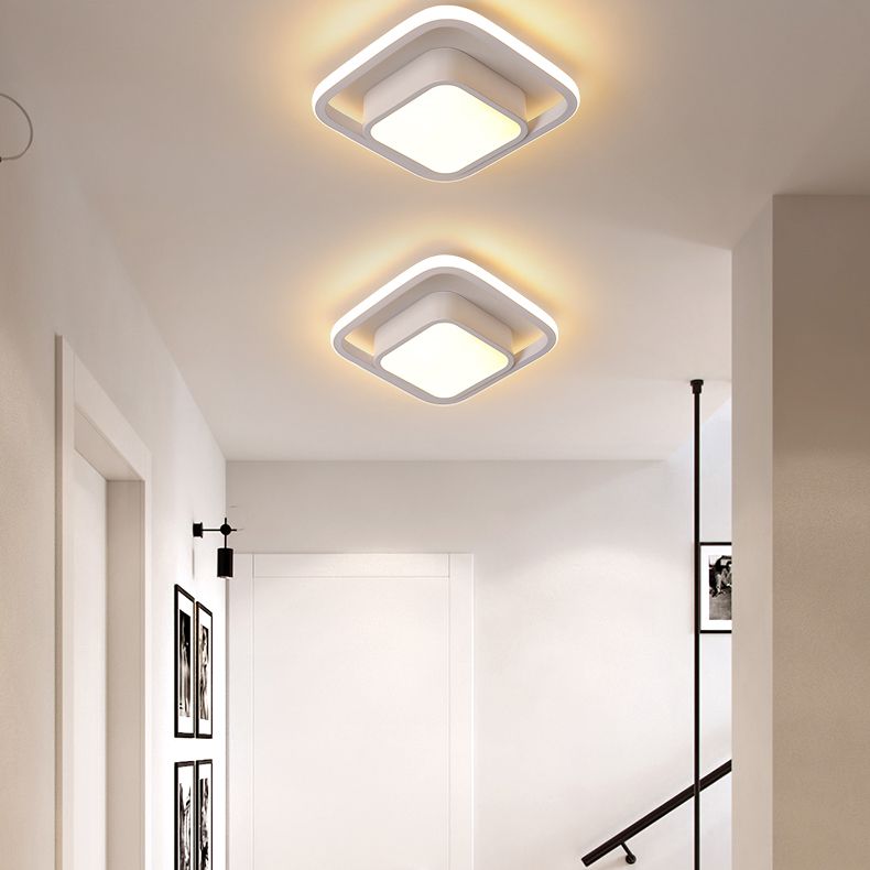 Nordic Style Aluminum Ceiling Light Geometry LED Ceiling Lamp for Living Room