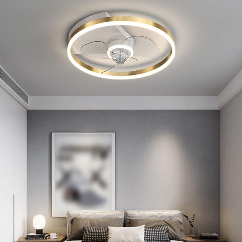 Modern Style Ceiling Fan Lighting Metal 1 Light Ceiling Fan Light for Living Room