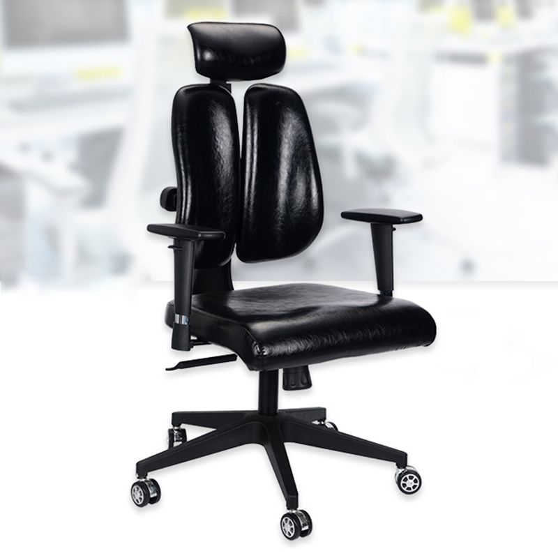 Modern Desk Chair Leather Executive Chair High-Back Chair with Wheels