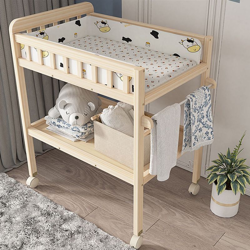 Wooden Baby Changing Table Flat Top Changing Table with Storage Changing Table