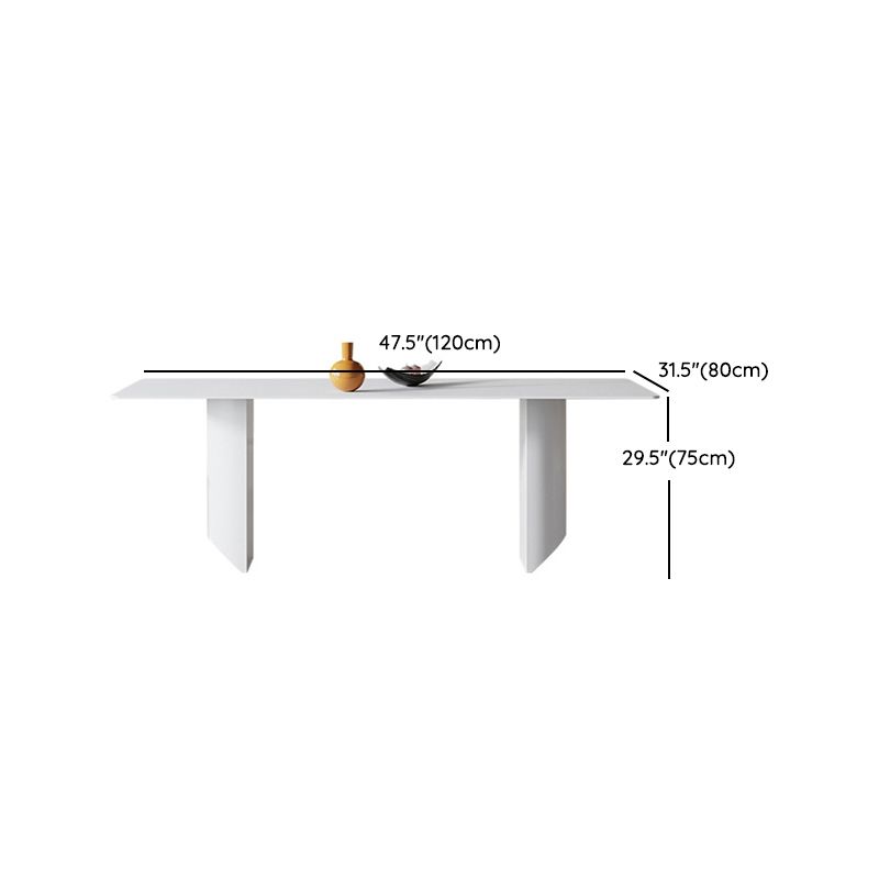 White Stone Dinette Table Set with Metal Base 1/4/5/7 Pcs Modern Home Dining Set