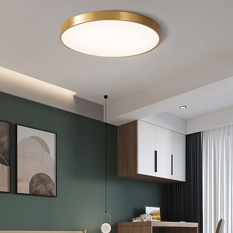 Gold Ceiling Light Fixture Modernism LED Flush Mount for Bedroom