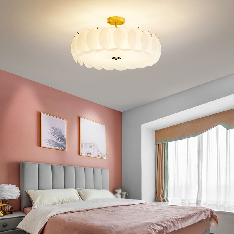 Nordic Ceiling Light Simple Glass Flush Mount Light Fixture for Sitting Room