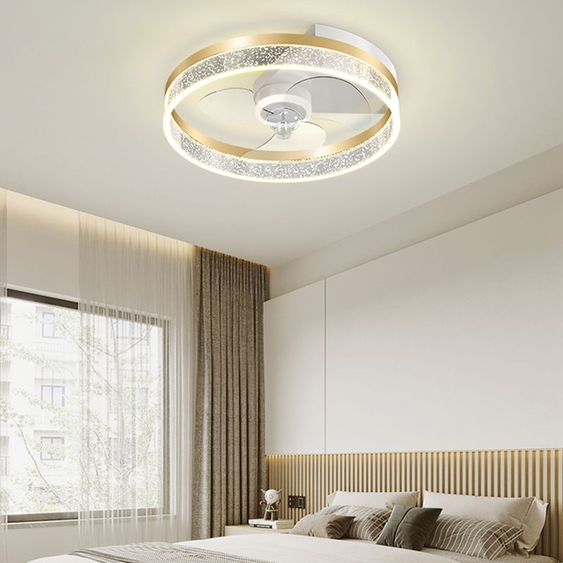 Modern Style Ceiling Fan Lighting Metal 1 Light Ceiling Fan Light for Living Room