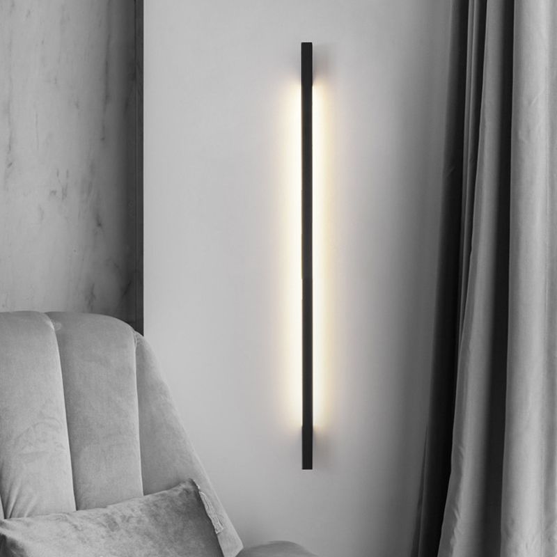 Modern Linear Vanity Lamp Metal 1-Light Vanity Wall Lights for Bathroom