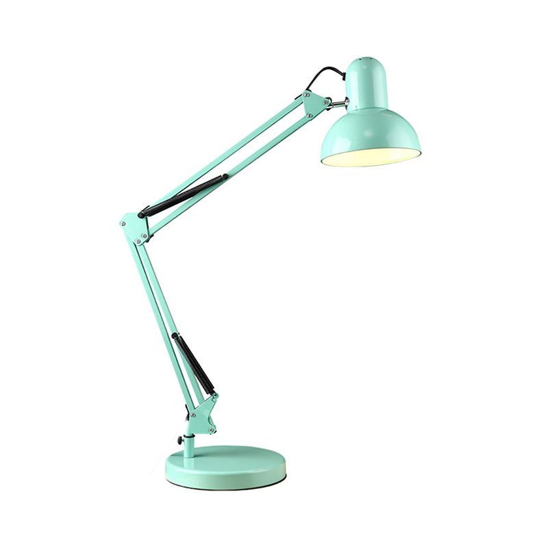 Dome Shade Task Desk Lamp Modernism Style Metal 1 Head Bedroom Reading Light in Green/Red