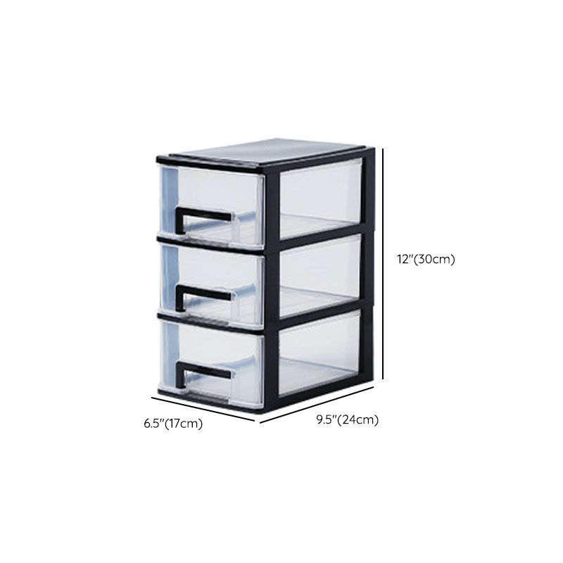 Contemporary Plastic Cabinet Vertical File Cabinet with Drawers for Office