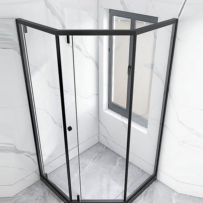 Modern Clear Glass Double Sliding Shower Enclosure Framed Shower Enclosure