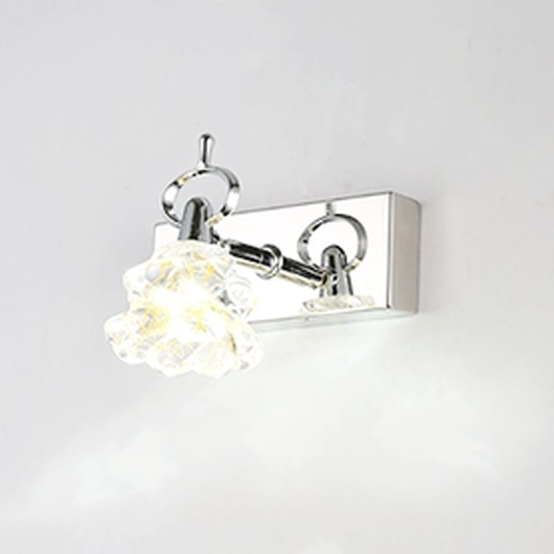 Modern Style Flower Shape Sconce Lamp Glass Wall Lights for Bathroom