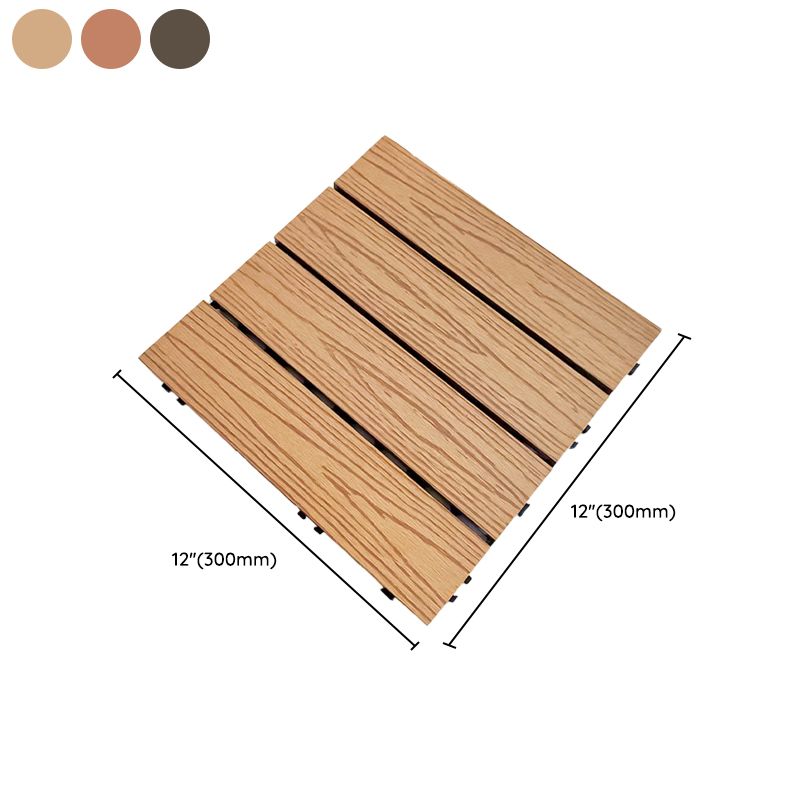 Outdoor Patio Flooring Tiles Embossed Composite Snap Fit Decking Tiles