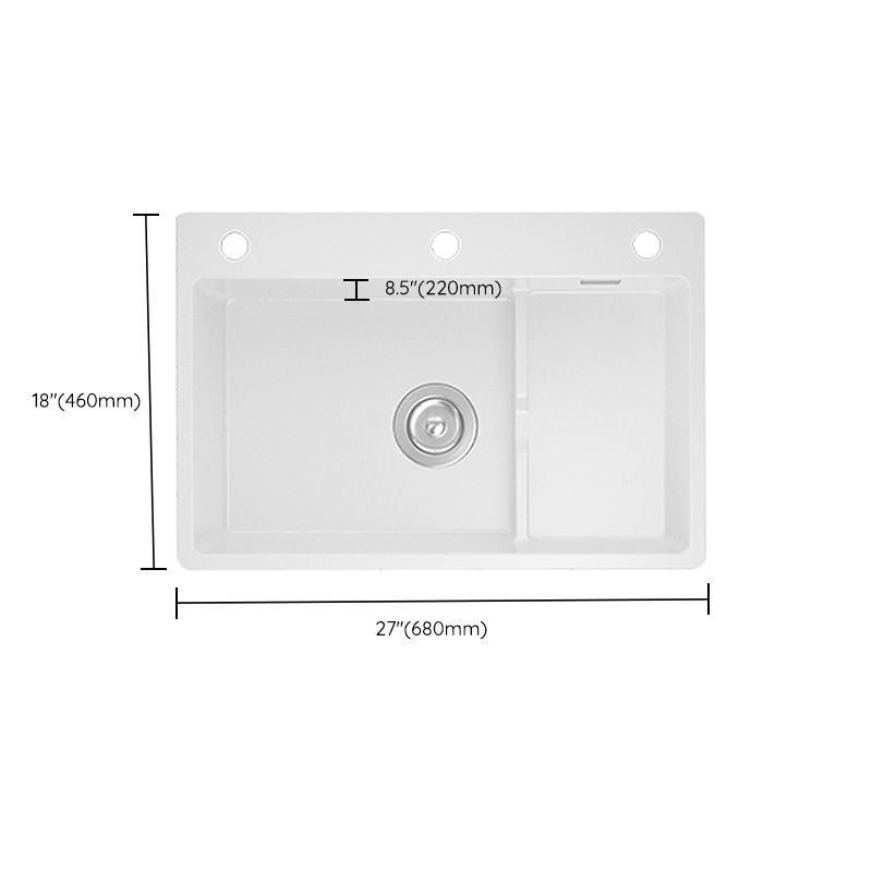 Modern Style Kitchen Sink Granite Kitchen Sink with Drain Assembly