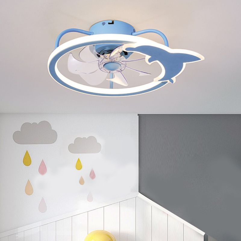 Méditerranée Circulaire de plafond Éclairage luminaire acrylique Enfants Couple LED Semi Flush Light