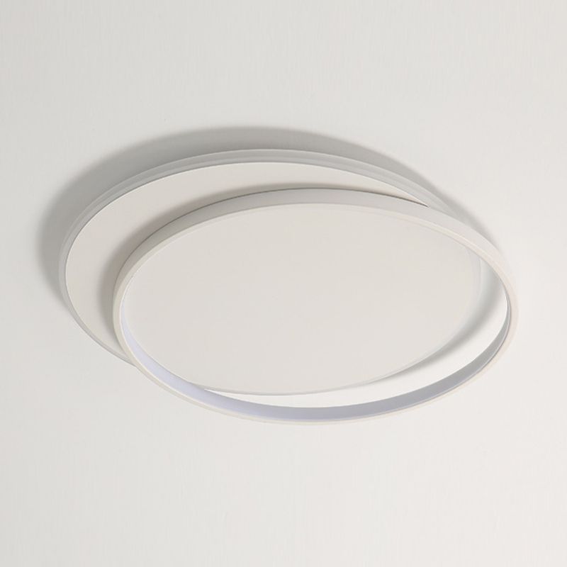 Modern LED Ceiling Light Simple Ceiling Mount Light with Silica Gel Shade for Bedroom